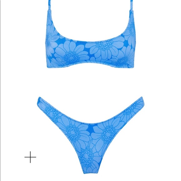 NEW! Triangl Swimwear Blue Bikini with tags on - Picture 2 of 5